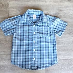 Boys button up plaid shirt